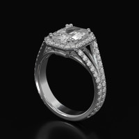 3.51 Ct. White Sapphire Ring, 14K White Gold 2