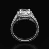 3.51 Ct. White Sapphire Ring, 14K White Gold 3