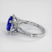 4.55 Ct. Blue Sapphire Ring, 18K White Gold 4