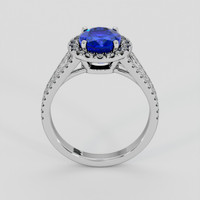 3.04 Ct. Blue Sapphire Ring, 18K White Gold 3