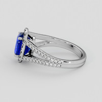 3.04 Ct. Blue Sapphire Ring, 18K White Gold 4