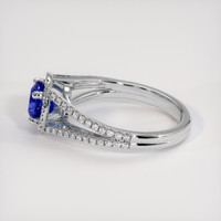 1.16 Ct. Blue Sapphire Ring, 18K White Gold 4