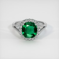 2.39 Ct. Emerald Ring, 18K White Gold 1