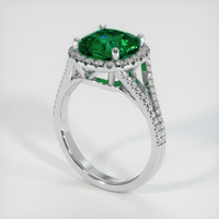 2.39 Ct. Emerald Ring, 18K White Gold 2
