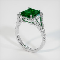 2.75 Ct. Emerald Ring, 18K White Gold 2