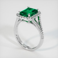 2.39 Ct. Emerald Ring, 18K White Gold 2