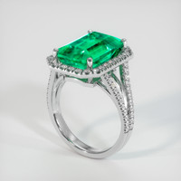 6.32 Ct. Emerald Ring, 18K White Gold 2