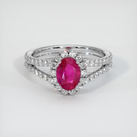 Ruby Ring 0.94 Ct. 18K White Gold Preview
