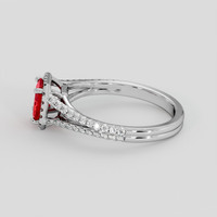 0.92 Ct. Ruby Ring, 18K White Gold 4