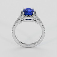 2.02 Ct. Blue Sapphire Ring, 18K White Gold 3