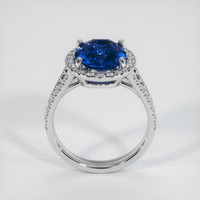 4.03 Ct. Blue Sapphire Ring, 18K White Gold 3