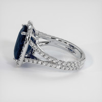 6.15 Ct. Blue Sapphire Ring, 18K White Gold 4