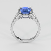 2.59 Ct. Blue Sapphire Ring, 18K White Gold 3