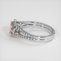1.28 Ct. Padparadscha Sapphire Ring, 18K White Gold 4