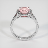 4.13 Ct. Padparadscha Sapphire Ring, 18K White Gold 3