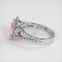 4.13 Ct. Padparadscha Sapphire Ring, 18K White Gold 4