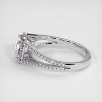 1.51 Ct. Pink Sapphire Ring, 18K White Gold 4