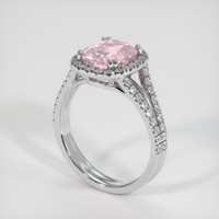 3.59 Ct. Pink Sapphire Ring, 18K White Gold 2
