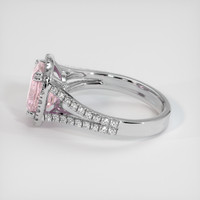 3.59 Ct. Pink Sapphire Ring, 18K White Gold 4