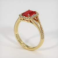 1.20 Ct. Ruby Ring, 14K Yellow Gold 2