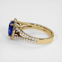 2.25 Ct. Blue Sapphire Ring, 14K Yellow Gold 4