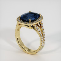 6.15 Ct. Blue Sapphire Ring, 14K Yellow Gold 2