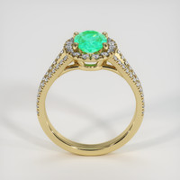 0.94 Ct. Emerald Ring, 18K Yellow Gold 3