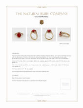 Ruby Ring 4.10 Ct., 18K Yellow Gold Appraisal