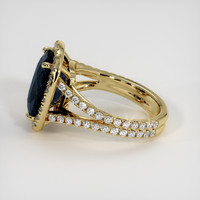 6.15 Ct. Blue Sapphire Ring, 18K Yellow Gold 4