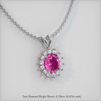 1.51 Ct. Sapphire Pendant, Platinum 950 2