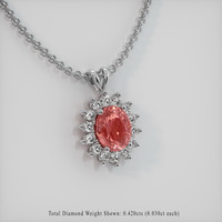 2.06 Ct. Sapphire Pendant, Platinum 950 2