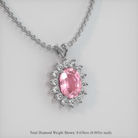2.57 Ct. Sapphire Pendant, Platinum 950 2