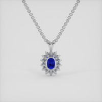 2.51 Ct. Blue Sapphire Pendant, Platinum 950 4