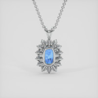 3.61 Ct. Blue Sapphire Pendant, Platinum 950 4