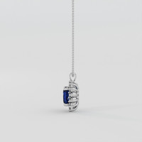 1.87 Ct. Blue Sapphire Pendant, Platinum 950 3
