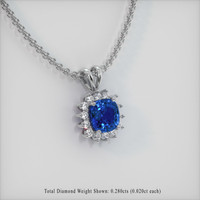 2.08 Ct. Sapphire Pendant, Platinum 950 2