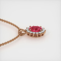1.02 Ct. Reddish Pink Sapphire Pendant, 14K Rose Gold 3