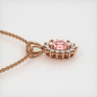 1.12 Ct. Padparadscha Sapphire Pendant, 14K Rose Gold 3
