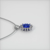 1.27 Ct. Sapphire Pendant, 14K White Gold 3