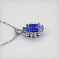 7.24 Ct. Blue Sapphire Pendant, 14K White Gold 3