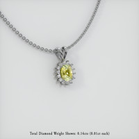 0.55 Ct. Sapphire Pendant, 14K White Gold 2