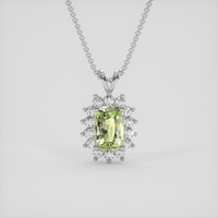 1.48 Ct. Alexandrite Pendant, 14K White Gold 1
