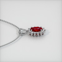 0.48 Ct. Ruby Pendant, 14K White Gold 3