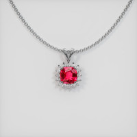 Ruby Pendant 1.02 Ct., 14K White Gold Preview