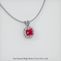 Ruby Pendant 1.02 Ct., 14K White Gold Preview