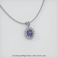 23.63 Ct. Sapphire Pendant, 14K White Gold 2