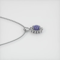 23.63 Ct. Greyish Blue Sapphire Pendant, 14K White Gold 3