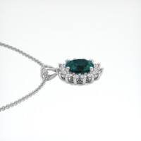 2.28 Ct. Sapphire Pendant, 14K White Gold 3