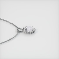 1.57 Ct. Grey Sapphire Pendant, 14K White Gold 3