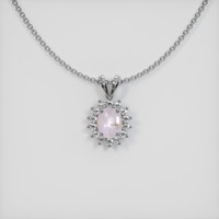 5.36 Ct. Grey Sapphire Pendant, 14K White Gold 1